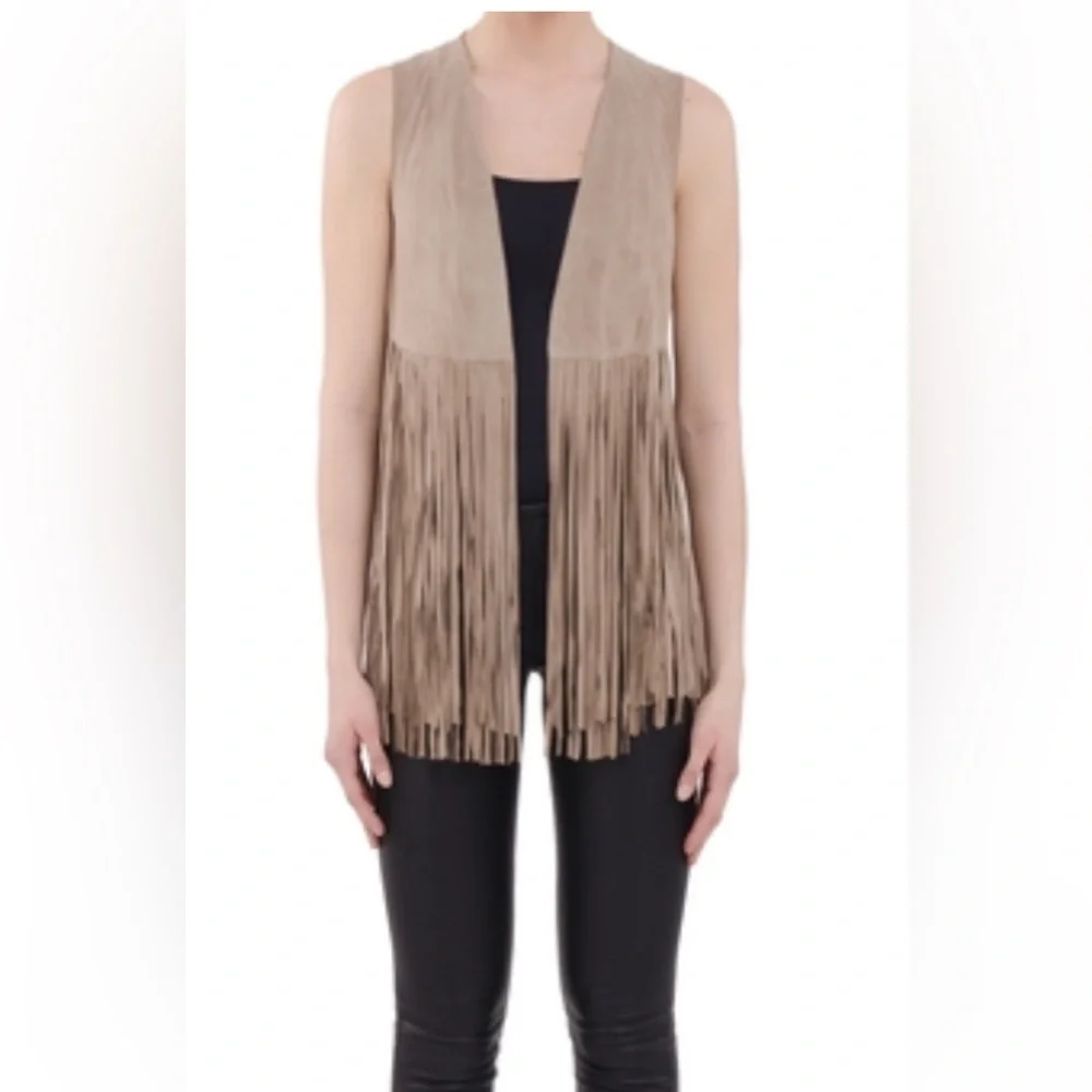 Lamarque Tan Suede Vest